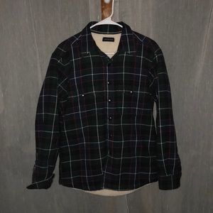 Lands End Sherpa Lined Flannel